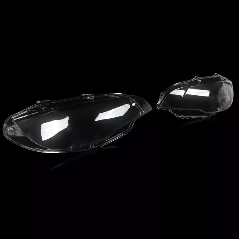 2PCS Clear Headlight Lens Cover Headlamp Left+Right For BMW E71 X6 2008-2014