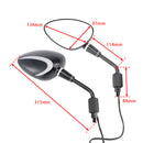 M10 Univeral Rearview LED Mirror Set w/ Turn Signal For Motorcycle Scooter Moped
