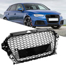 2013-2016 Audi A3 S3 Black RS3 Style Front Hood Henycomb Bumper Grille Grill