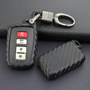 Leather Silicone Car Key Case Cover With Buckle For Toyota Highlander