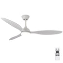 Remote Quiet 6 Speeds Black White Modern 52" Pendant Ceiling Fan with Light