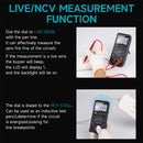 Digital Multimeter Tester Resistance with DC/AC Voltmeter; Measures Voltage Continuity Current Suitable for Household Electrical and Automotive Repairs and Diodes; Auto Range Switching 6000 Counts
