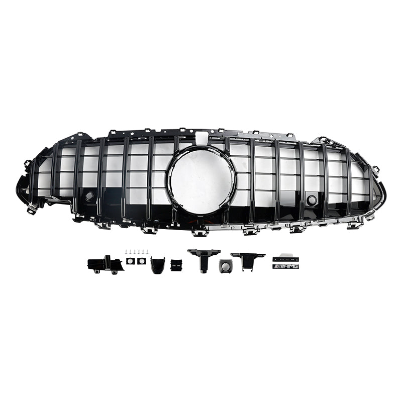 Black Front Bumper Grill Grille Fit Mercedes CLS C257 W257 Coupe 2018-2024