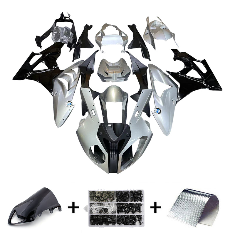 Fit For BMW S1000RR 2009-2014 Silver Metallic Bodywork Fairing ABS Injection Molding 2