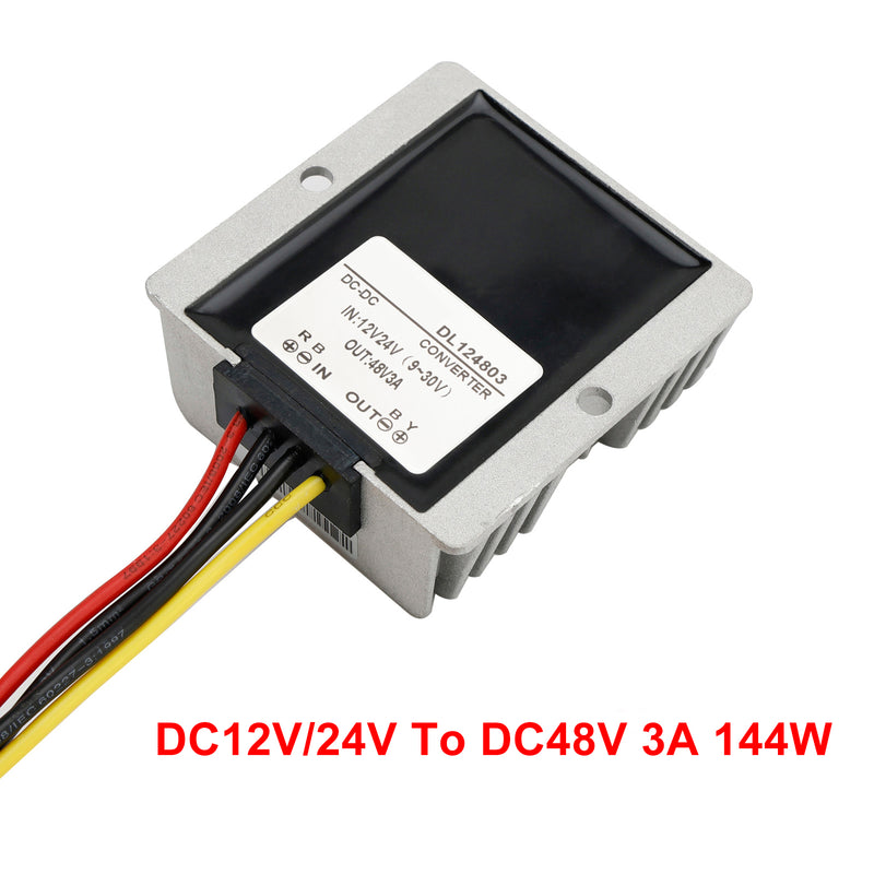 DC-DC 12V/24V-48V 3A 144W Step Up Car Power Supply Converter Regulator Waterproof