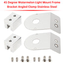45 Degree Watermelon Light Mount Frame Bracket Angled Clamp Stainless Steel