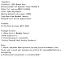 Rear Reverse Backup Camera Park Assist For Ford Mustang 2015-2020 FR3Z-19G490-A