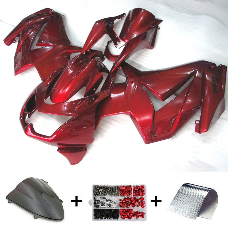 Amotopart Kawasaki EX250 Ninja250R 2008-2012 Fairing Kit Bodywork Plastic ABS