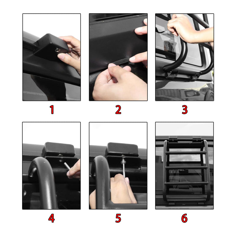 Rear Window Ladder For Jeep Wrangler JL JLU Luggage Ladder Rack 2018-2024