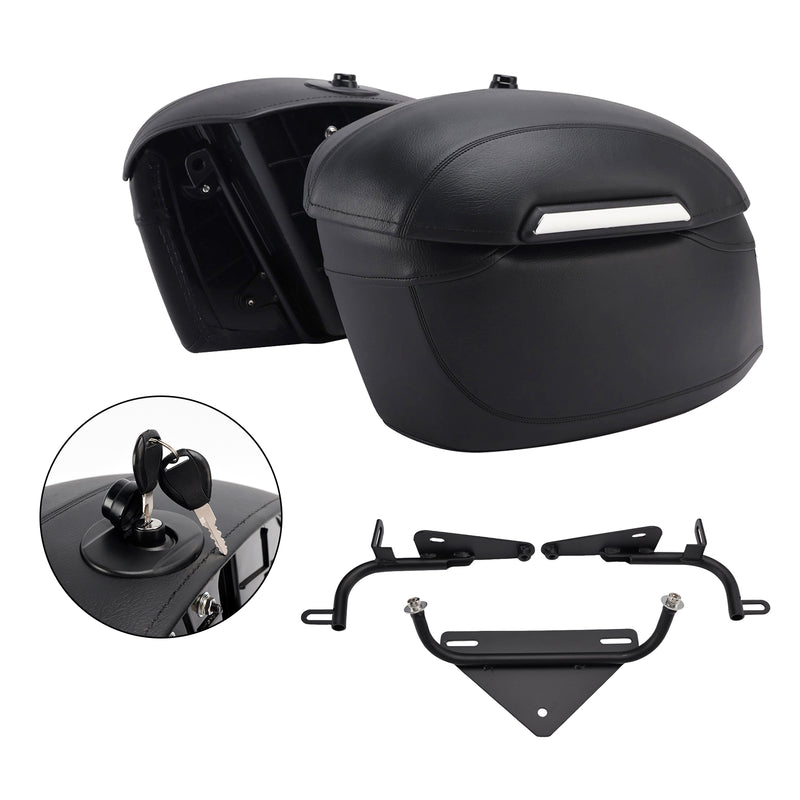 Side Saddle Bag Mounting Bracket Black Fit For Sportster 883 1200 X48 04-25