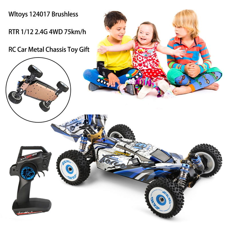 Wltoys 124017 Brushless RTR 1/12 2.4G 4WD 75km/h RC Car Metal Chassis Toy Gift