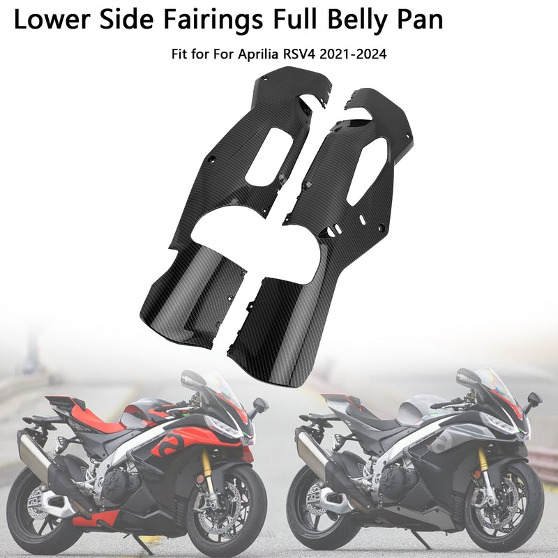 Lower Side Fairings Full Belly Pan Plate Cover For Aprilia RSV4 2021-2024