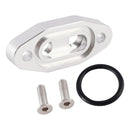 Twin Turbo Dual 1/8" NPT Oil Feed Line Adapter Plate for LS1 LSX LS3 LS2 LQ4