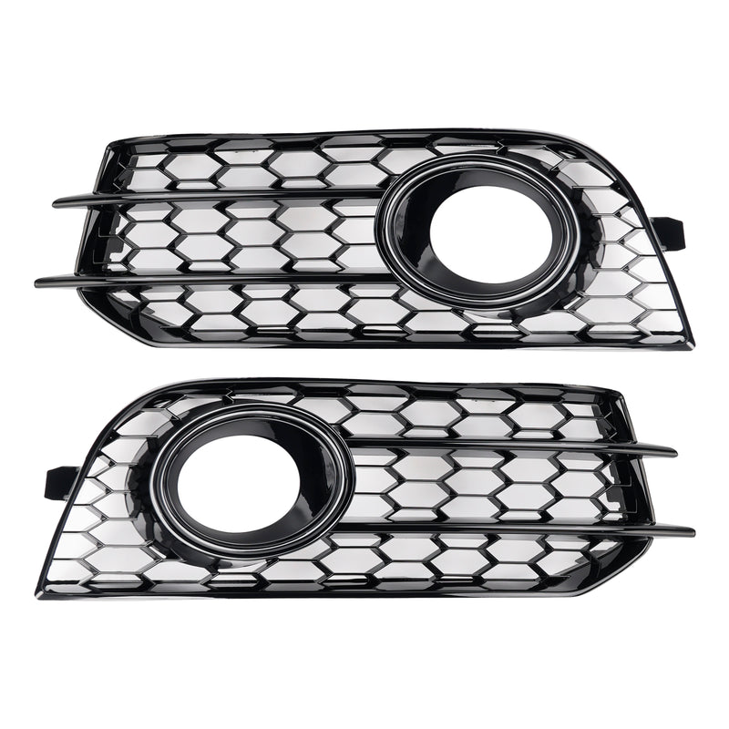 Front Bumper Honeycomb Fog Grille Cover For Audi A1 2010-2014 Black