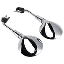 PAIR SHORTY MIRRORS CHROME FOR VESPA PRIMAVERA 50-125 SPRINT 50-150 GTS 125 300