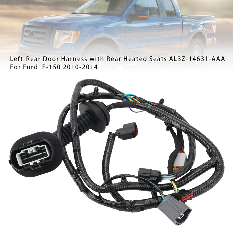 Left-Rear Door Harness with Rear Heated Seats AL3Z-14631-AAA For Ford  F-150