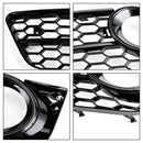 Audi A5 2007-2011 Pair Honeycomb Front Fog Lamp Cover Grille Grill