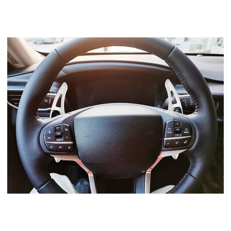Steering Wheel Paddle Shifter Extension For Ford Explorer 13-19 Aluminium Silver