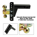 45900 Adjustable Channel Style Dual Ball Mount For 2" Trailer Hitch Tow Receiver
