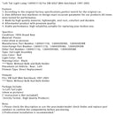 1997-2005 VW GOLF MK4 Hatchback Left Tail Light Lamp 1J6945111Q