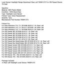 Level Sensor Headlight Range Adjustment Rear Left For VW Passat Sharan 7N Seat