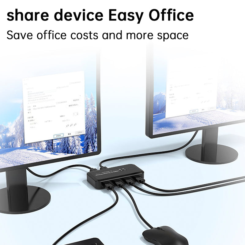 USB3.0 Switcher 2-Input 4-Output Keyboard Mouse High-Speed Peripheral Switch