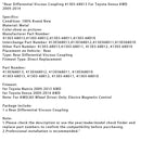 Rear Differential Viscous Coupling 41303-68013 For Toyota Venza AWD 2009-2014