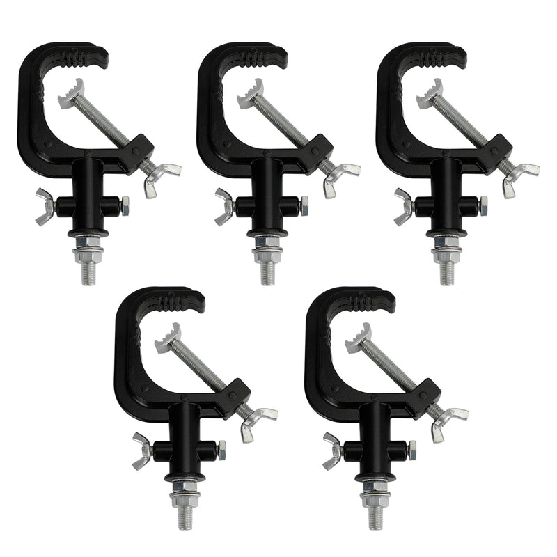 5Pcs Black Aluminum Clamp Hangers For Stage Lighting Drop Prevention Stage Light