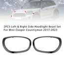 2PCS Left & Right Side Headlight Bezel Set For Mini Cooper Countryman 2017-2023