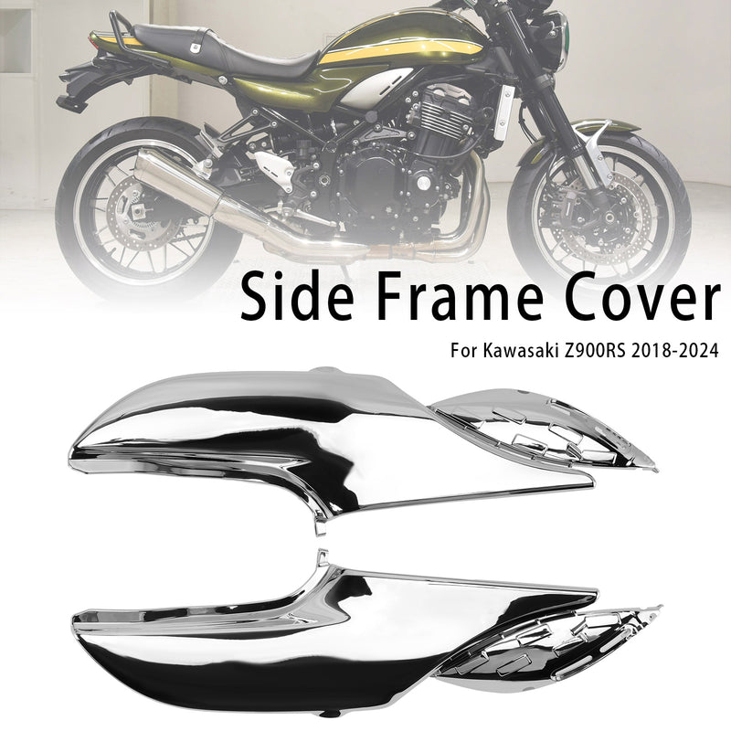 Side Frame Panel Protector Fairings Cover For Kawasaki Z900RS 2018-2024 Chrome