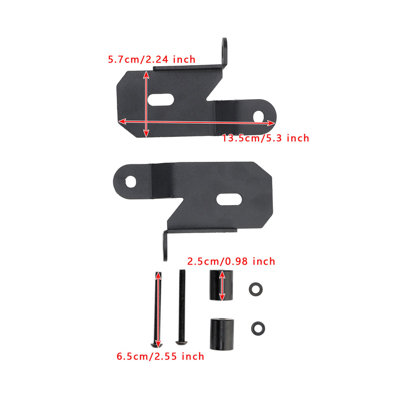 7318 A-Pillar Black Light Mount Brackets For Jeep Wrangler JL 2018-2019