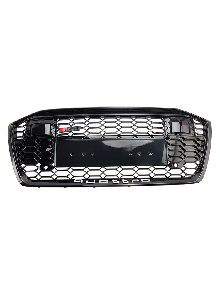 RS6 Style Honeycomb Mesh Front Grill Grille Fit Audi A6 S6 2019-2023 W/ACC