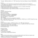 Straight -10AN Flare Male to 1/2" NPT Taper Pipe Turbo Drain Adapter Fitting