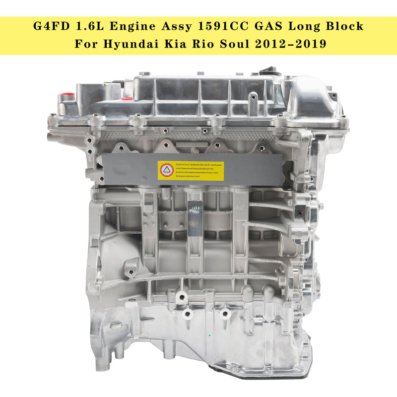 G4FD 1.6L Engine Assy 1591CC GAS Long Block For Hyundai Accent GL GLS GS Hatchback Sedan 2012-2017