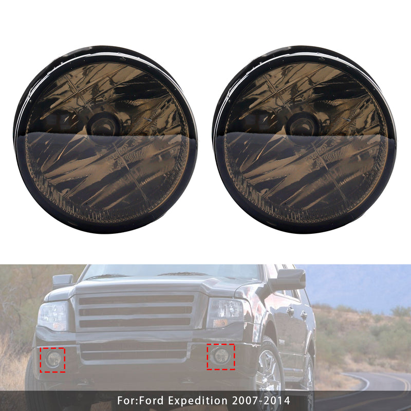 Pair Front  Fog Light Lamps With Bulbs For Ford Expedition 2007-2014 Smoked Lens