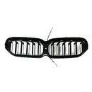 2021-2024 Fit BMW 5 Series G30 G38 Gloss Black Front Kidney Grille Double Slat