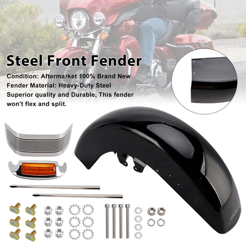 Steel Front Fender Mudguard For Touring Electra Glide Ultra Limited 2014-2024