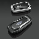 Aluminum Alloy TPU Black Car Key Case Cover With Buckle For Ford