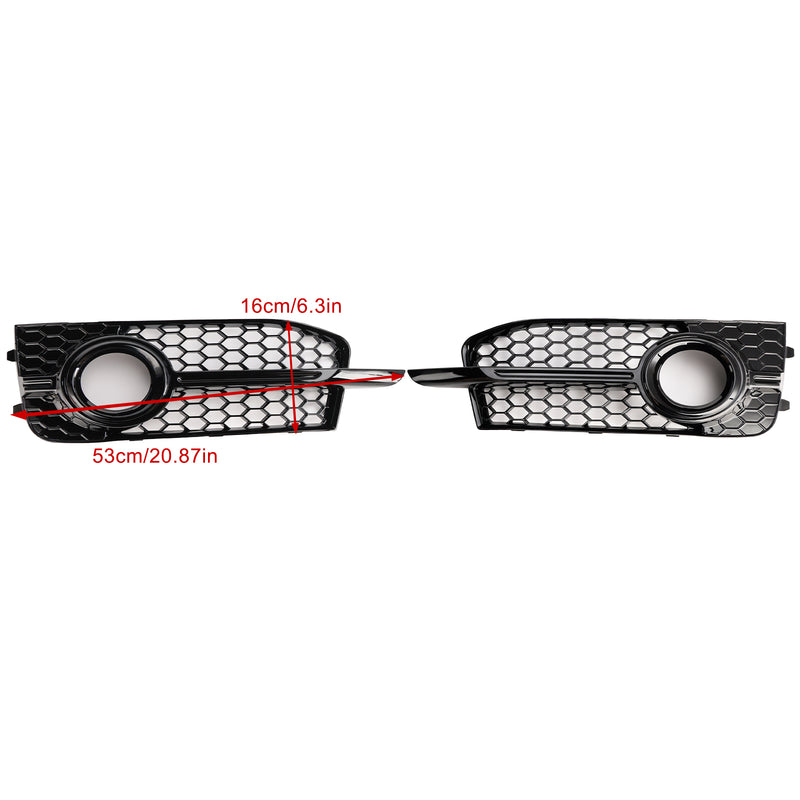2PCS Front Bumper Fog Light Cover Grille Grill Fit Audi A1 S-Line 2011-2014