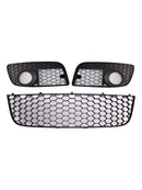 2006-2009 For VW GOLF MK5 GTI 3PCS Front Lower Bumper Grille + Fog Light Cover