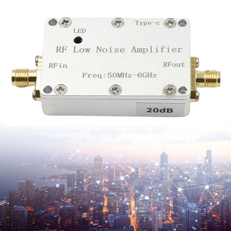 50m-6GHz Radio Frequency Amplifier 20dB 30dB High-Gain Front LNA Low Noise Signal