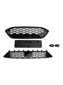 Front Bumper Grille Grill Fit Ford Focus ST + ST Line MK4 2018-2021 Black