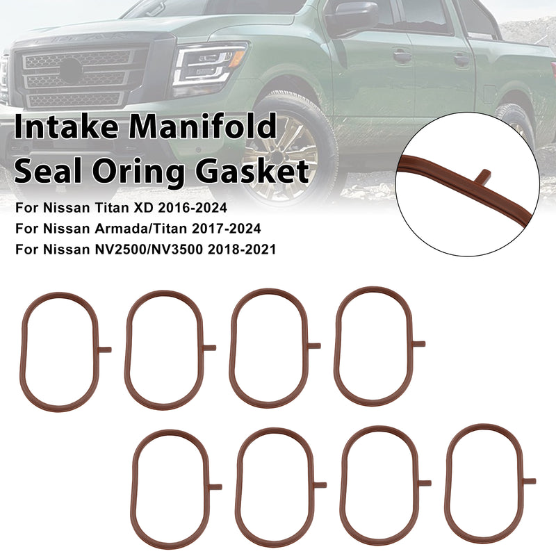 8PCS Intake Manifold Gasket Fit Nissan Titan XD 2016-2024 Fit Armada 2017-2024