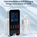 Car Charger USB PD5V1A QC3.0 Display Small Car 8 Port Car Cigarette Lighter