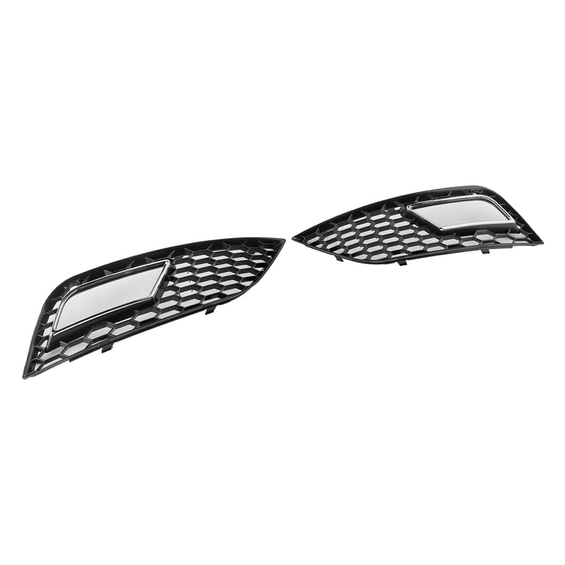 Honeycomb Style Fog Light Cover Fit Audi A4 B8.5 2013-2015 Standard Bumper