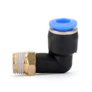 10Pcs Pneumatic 1/4" Tube X 1/8" Npt Male Swivel L Push To Connect Fitting