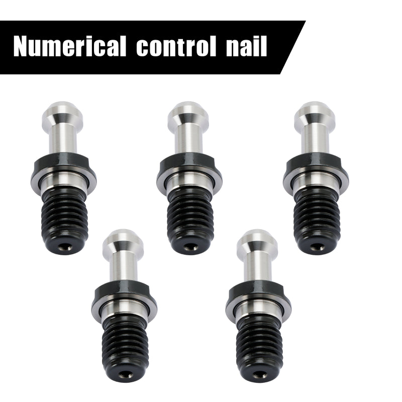 5Pcs CAT40 45° Pull Stud Retention Knob Fits For Any Haas CAT40 CNC Silver