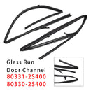 1998-2005 For Nissan Frontier 2PCS Door Glass Run Rubbers 80331-2S400+80330-2S400