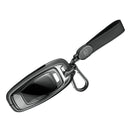 Aluminum Alloy TPU Black Car Key Case Cover With Buckle For Audi a6l a4l a3