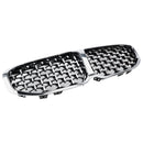Front Kidney Grille Grill For BMW 1 Series F40 19-23 Silver Diamond Style